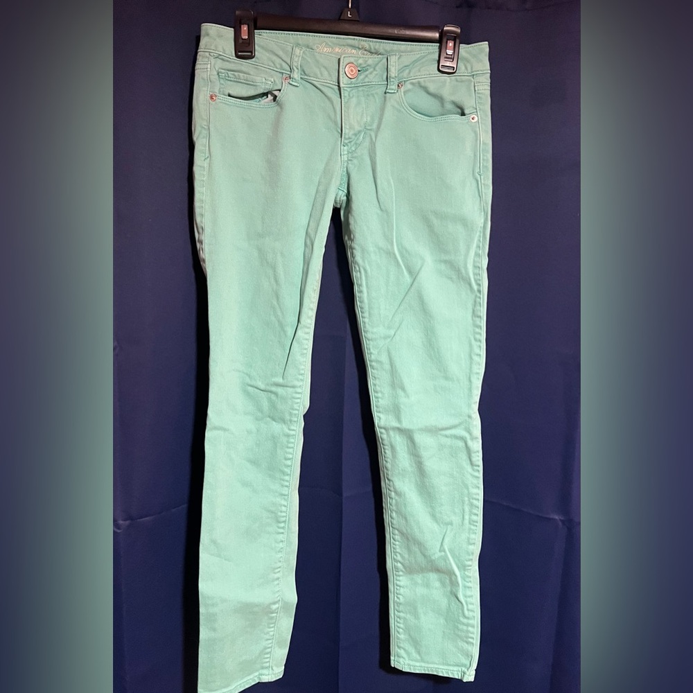 American Eagle Mint Skinny Jeans